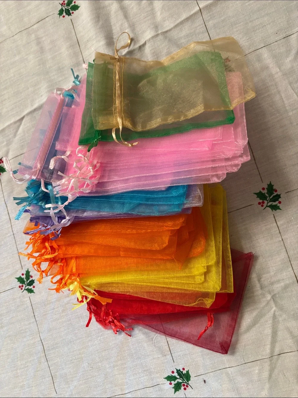 Assorted Organza Gift Bags – Multicolor Party Favor Pouches 65